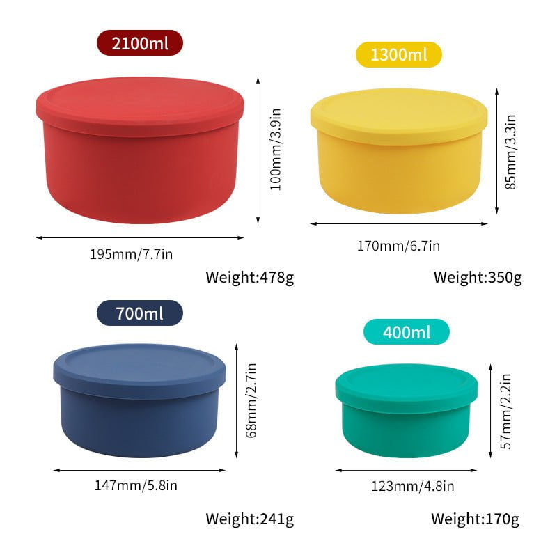 Blue (700ml) Dopamine-Style Food-Grade Lunch Box - Microwave Safe Fruit & Meal Storage Container