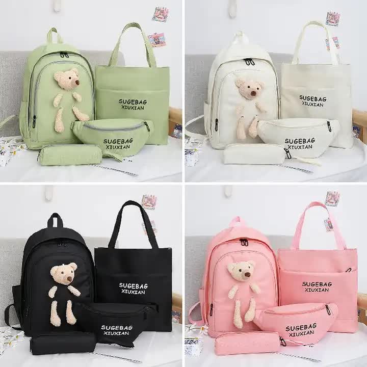 White Cute Little Bear Girls&