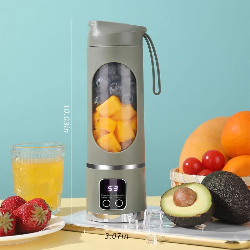 Green Portable Rechargeable Juicer Cup - New Model Multifunctional Small Juice Blender for Students and Home Use