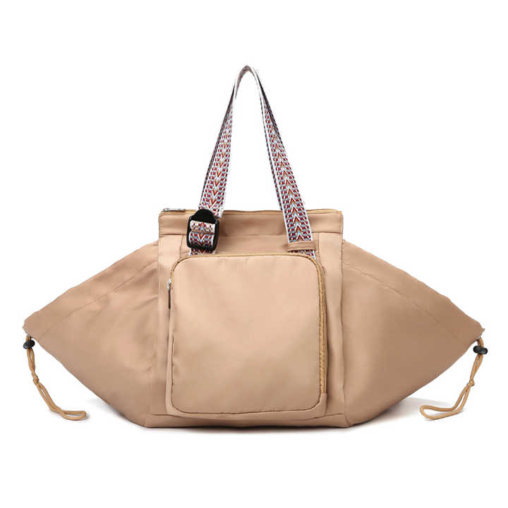 Khaki Convertible Multifunctional Baby Cradle Travel Bag - Women&