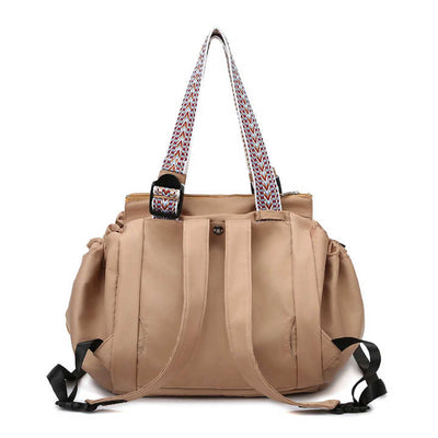 Brown Convertible Multifunctional Baby Cradle Travel Bag - Women's Backpack, Shoulder Bag, Mummy Bag with Expandable Storage