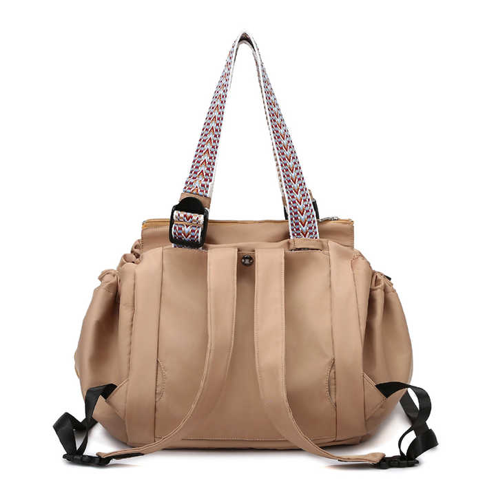 Brown Convertible Multifunctional Baby Cradle Travel Bag - Women&