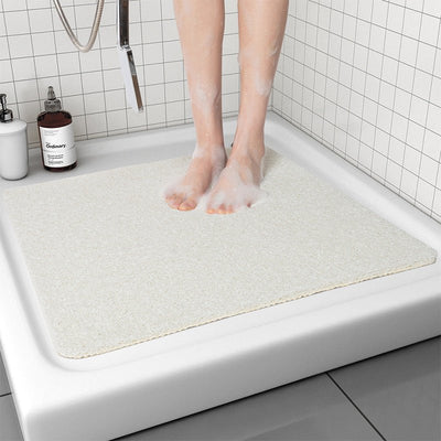 White Non-Slip Loofah-Style Bathroom Mat - Quick-Dry and Soft 40*60cm