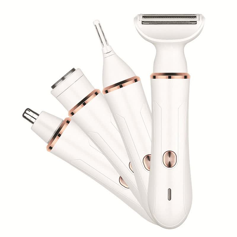 4-in-1 Electric Lady Shaver Kit - Rechargeable and Portable Grooming Solution