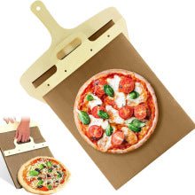 Non-Stick Flexible Pizza Peel with Handle - Perfect for Baking and Serving, 12 inches 52.5cm*35cm