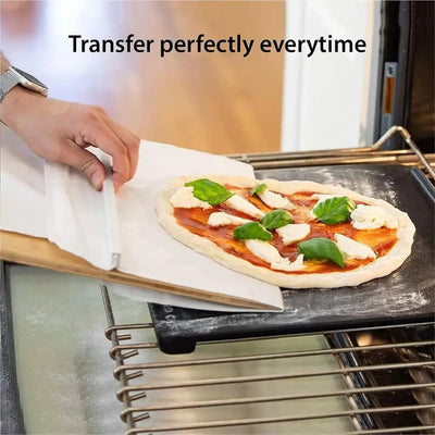 Non-Stick Flexible Pizza Peel with Handle - Perfect for Baking and Serving, 12 inches 52.5cm*35cm