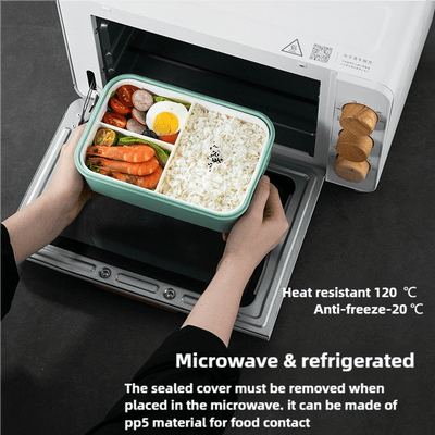 2 PCS Khaki Multipurpose Lunch Box with Spoon and Fork