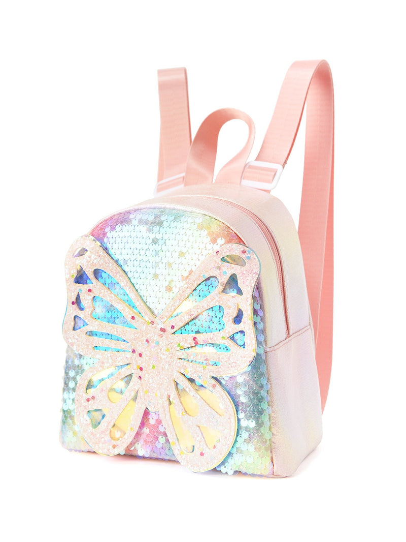 Glitter Butterfly Sequin Backpack - Sparkling Small Backpack for Kids