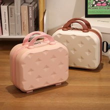 Sky Blue 14-inch Mini Handheld Luggage Case - Stylish Makeup and Storage Box with ABS Shell