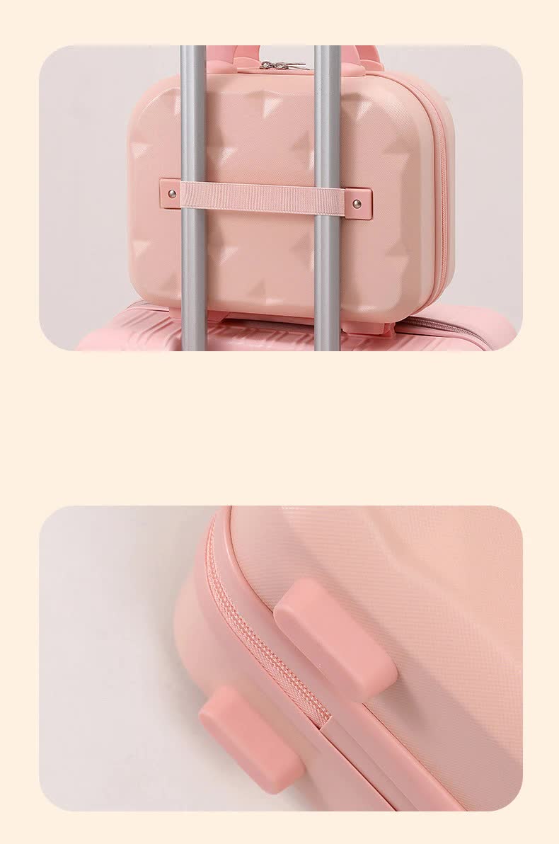 Sky Blue 14-inch Mini Handheld Luggage Case - Stylish Makeup and Storage Box with ABS Shell