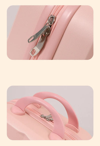 Sky Blue 14-inch Mini Handheld Luggage Case - Stylish Makeup and Storage Box with ABS Shell