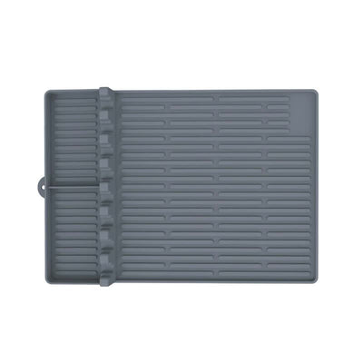 Grey Silicone BBQ Grilling Mat - Heat Resistant Side Rack Protector for Grills and Baking Trays