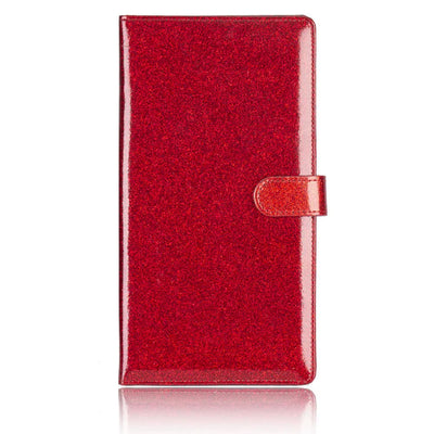 Red Sparkling Document Organizer Wallet - 24x12.8cm, Lightweight and Durable