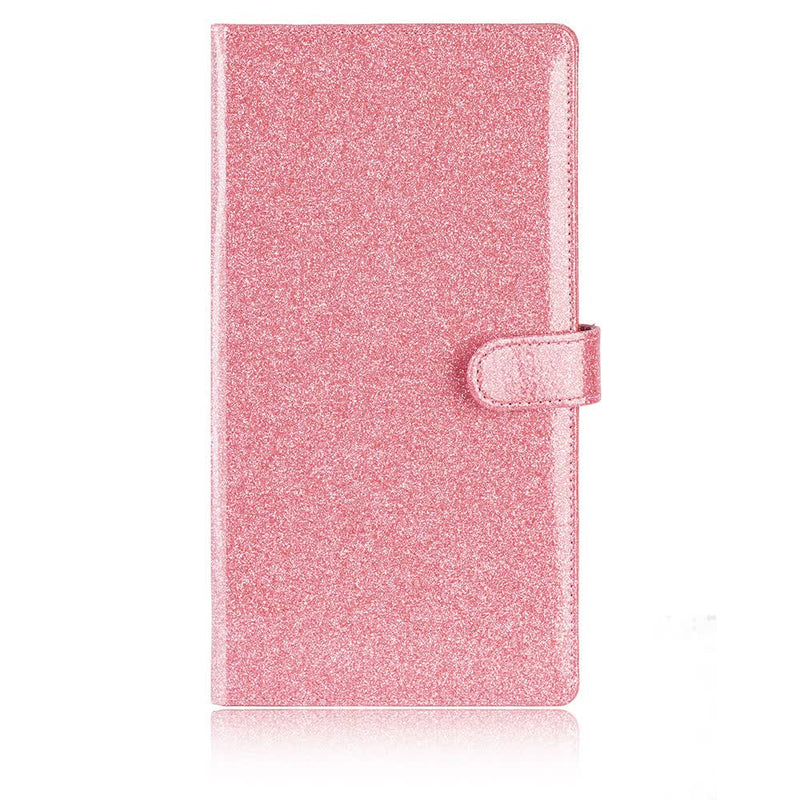 Pink Sparkling Document Organizer Wallet - 24x12.8cm, Lightweight and Durable