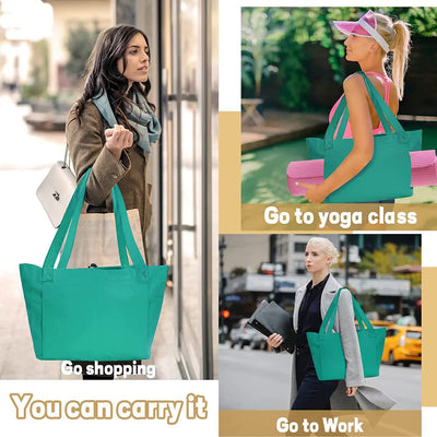 Apricot Yoga Mat Tote Bag - Multi-Purpose Gym Bag with Yoga Mat Holder