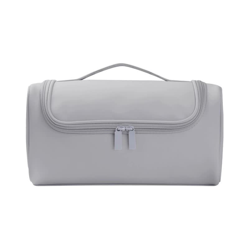 Grey Portable Hair Styling Tool Organizer - Travel Storage Bag with Compartments