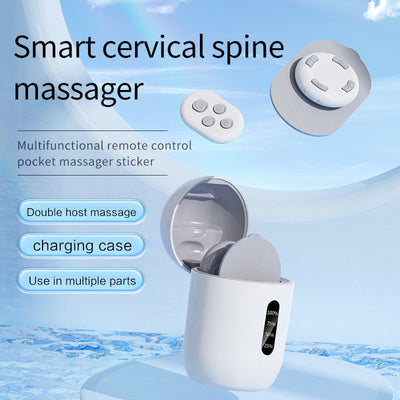 Smart Cervical Spine Massager with Remote Control and Charging Case