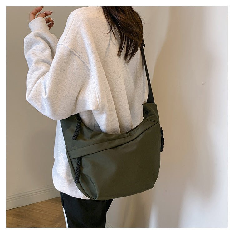 Green Stylish Olive Green Crossbody Bag with Adjustable Strap - Comfortable and Practical