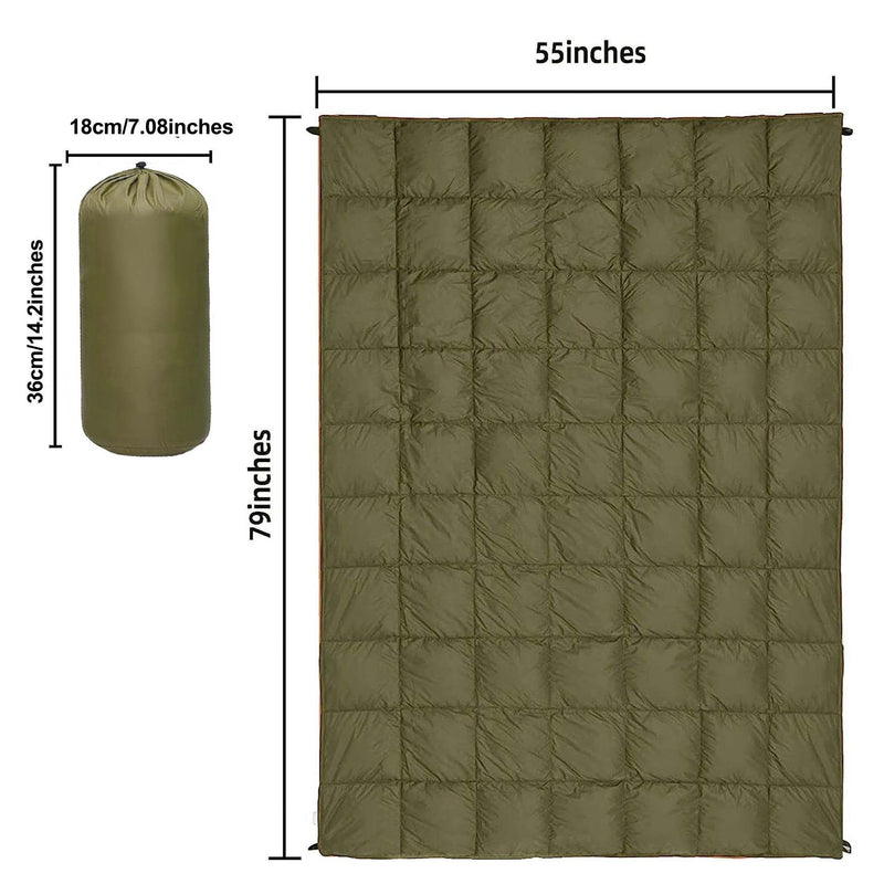 Black Compact Lightweight Quilted Blanket - Soft, Warm, and Portable for Outdoor Adventures