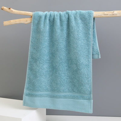 Light Blue Luxury 100% Cotton Face Towel Set - 3-Piece Thick & Absorbent Towels