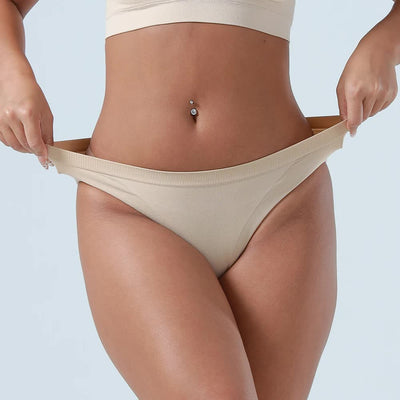 S White 3-Pack Seamless Stretch Bikini Panties - Soft & Breathable Women's Underwear