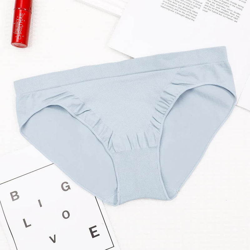 S Blue 3-Pack Seamless Stretch Bikini Panties - Soft & Breathable Women&
