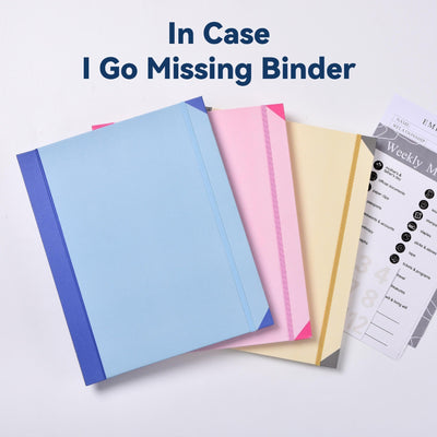 Blue Accordion File Binder with 12 Envelopes - Durable Document Organizer