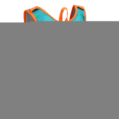 Lake Blue and Orange Patchwork Style Lightweight Outdoor Cycling Backpack - Durable and Water-Resistant Oxford Fabric, Large Capacity Sports Hiking Bag, Unisex Design