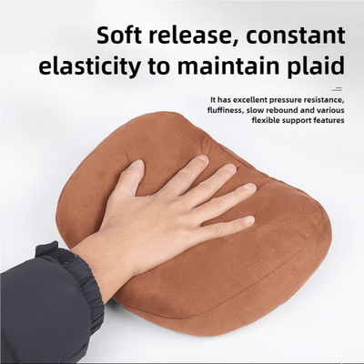 Off-White Luxury Eco-Friendly Suede Car Headrest and Lumbar Cushion Set - Ergonomic Support, All-Season Comfort, Adjustable Straps, and Durable Design for Cars, Office, and Home Use