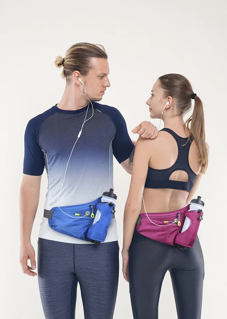 Bright Green Hydration Running Waist Pack - Waterproof Lightweight Sports Belt with Bottle Holder(Water bottles are filming props, not included)