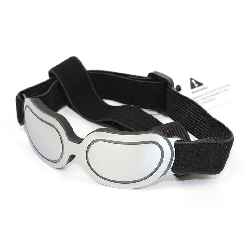 Silver Lenses Pet Sunglasses for Dogs and Cats - UV Protection, Adjustable Strap, Anti-Wind and Anti-Fog Pet Goggles