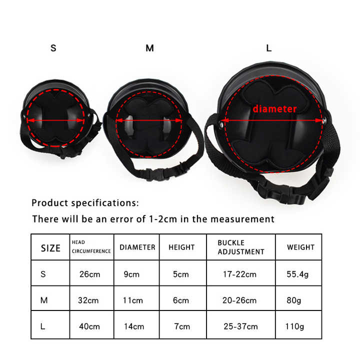 Size M Black Pet Helmet & Goggles Set - Adjustable Safety Gear for Dogs, UV Protection, Durable ABS Material, Stylish Outdoor Accessory