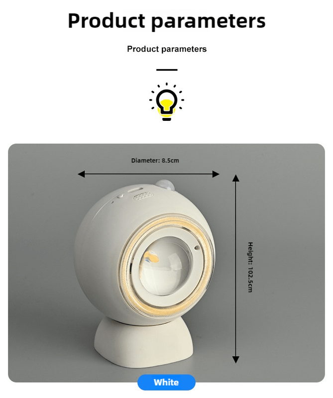 2 Pcs White Rechargeable Magnetic USB Table Lamp & Wall Light - 3000K/4000K/6000K Adjustable Brightness with Anti-Glare Design