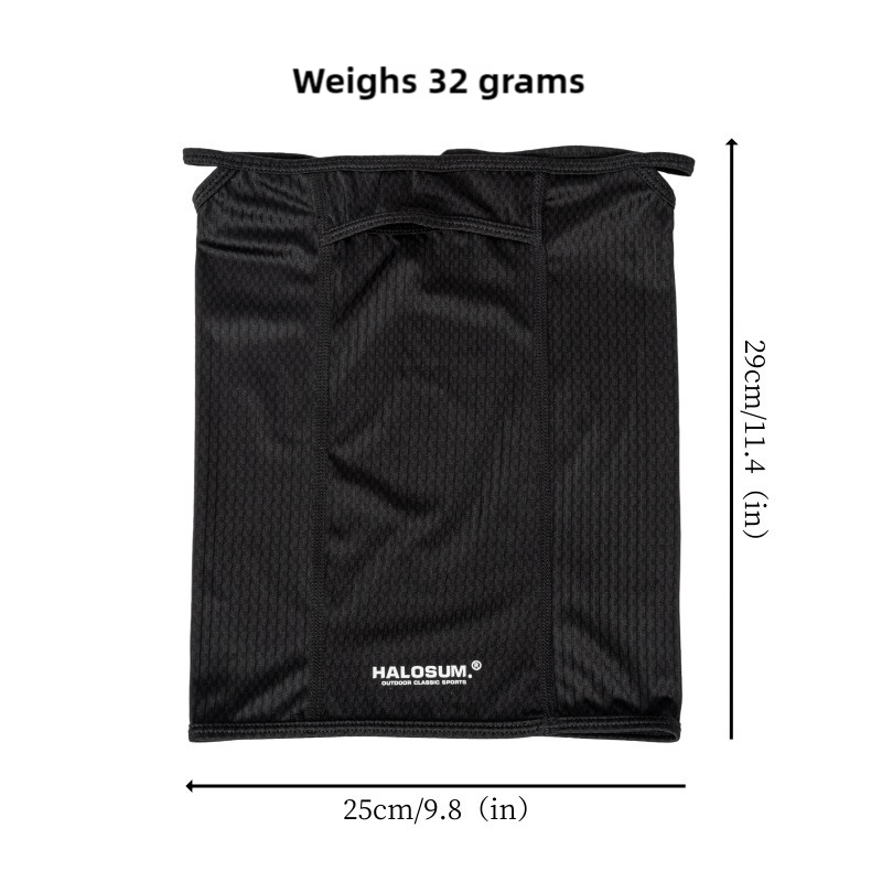 2 Pcs Black UV Protection Breathable Cycling Face Mask with Ear Hooks – Summer Ice Silk Neck Gaiter for Men and Women