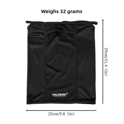 2 Pcs Grey UV Protection Breathable Cycling Face Mask with Ear Hooks - Summer Ice Silk Neck Gaiter for Men and Women