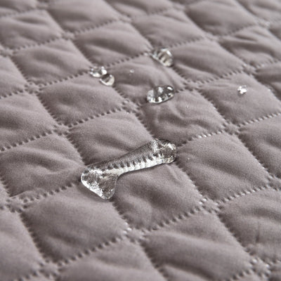 90*90CM Grey Waterproof & Scratch-Resistant Pet Sofa Protector Mat with Pillow | Cat & Dog Bed, Washable, All-Season
