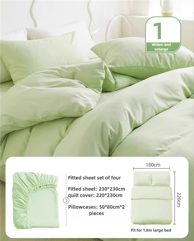 4 Packaging Green Disposable Travel Bedding Set - Waterproof & Clean, Soft Non-Woven Fabric, 4 Pieces Set for Twin Beds