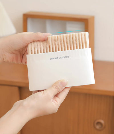 2 Set Orange Mini Desktop Sweeper and Trash Bin Set | Compact Desk Cleaning Brush Organizer | Small Tabletop Sweeping Dustpan for Home and Office Use