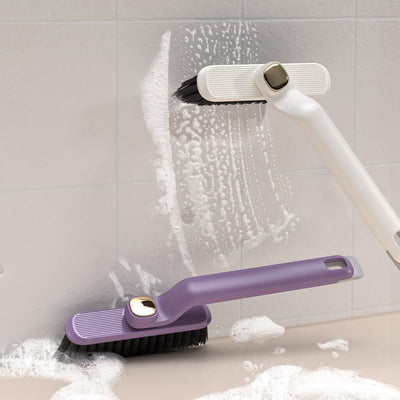 3 Pcs Purple Multi-Function Rotating Gap Cleaning Brush, 2-in-1 Hard Bristle Brush for Bathroom Tiles and Grout Lines