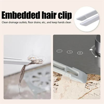 3 Pcs Purple Multi-Function Rotating Gap Cleaning Brush, 2-in-1 Hard Bristle Brush for Bathroom Tiles and Grout Lines