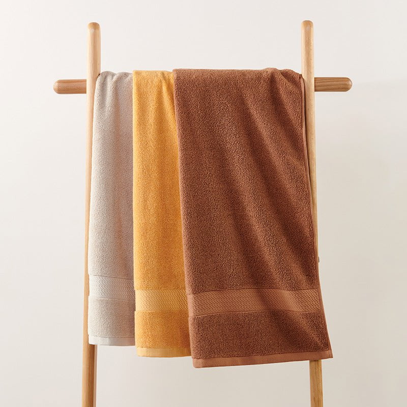 Light Brown Premium Thick Cotton Bath Towel for Adults - Soft and Absorbent Bathroom Towel