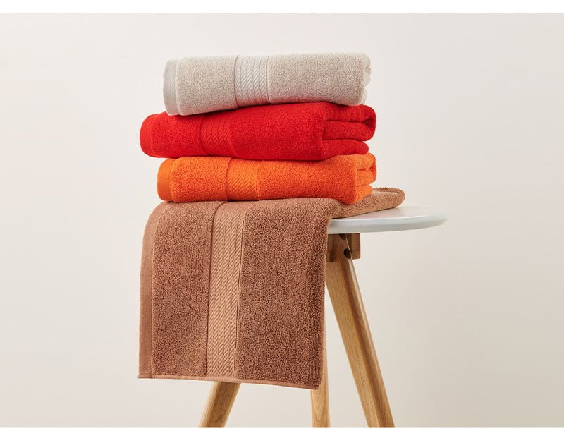 Light Brown Premium Thick Cotton Bath Towel for Adults - Soft and Absorbent Bathroom Towel