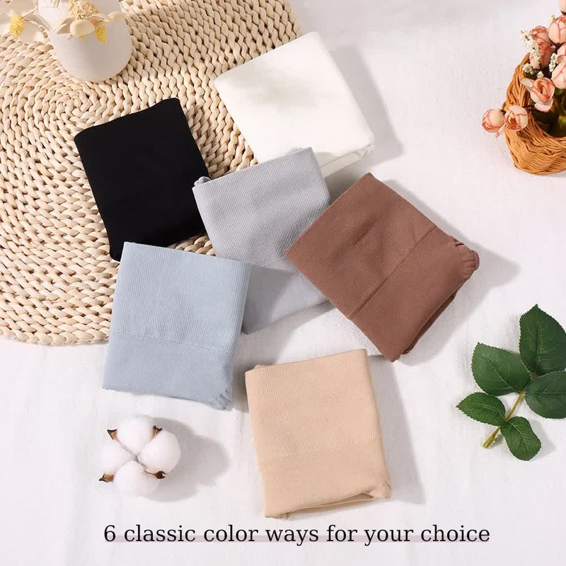 3 Pcs Size L White Microfiber High-Waisted Thong Underwear with Tummy Control - Slimming Comfort