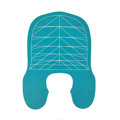 Blue Striped Silicone Hairdressing Cape - Extended Oversized Shoulder Pad for Hair Dyeing and Perming