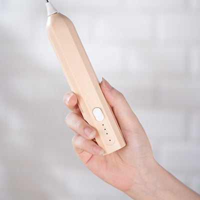 Khaki Electric Milk Frother Handheld - USB Rechargeable Milk Foamer with 2 Whisks - Perfect for Coffee, Lattes, Cappuccinos & More