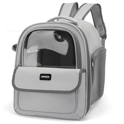 Gray Pet Carrier Backpack - Space Capsule Design for Cats & Small Dogs