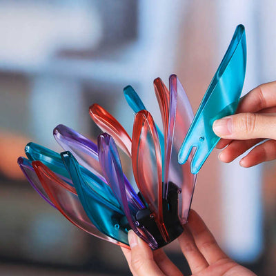 V60 Pour Over Coffee Dripper - Heat Resistant Brew Filter Cone - Purple(Black Base)