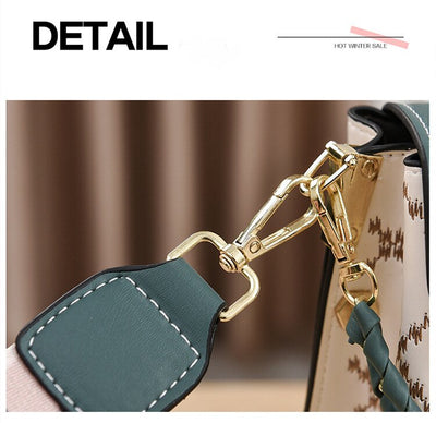 Coffee Stylish Korean Minimalist Crossbody Bag - Elegant Small Square Shoulder Bag with Phone Pocket