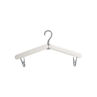 2PCS  White Portable Travel Hanger with Hidden Clips - Lightweight Folding Clothes Hanger for Socks and Small Items