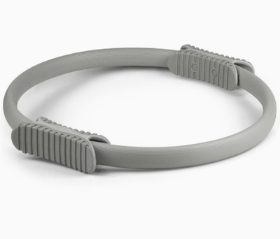 2 PCS Grey 38cm Pilates Ring Circle with Comfort Foam Handles for Core & Muscle Toning